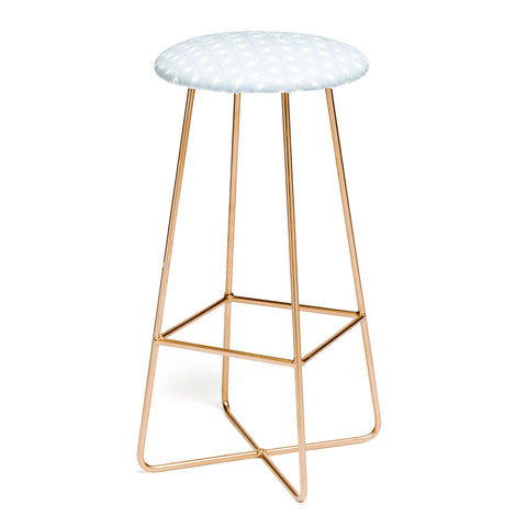 Patricia Diamond Velvet Mesh Blue Bar Stool