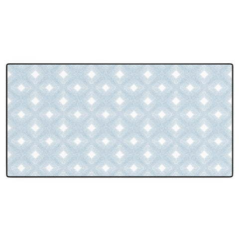 Patricia Diamond Velvet Mesh Blue Desk Mat