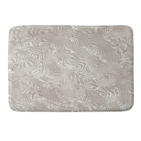Patricia Ivory Cream Silk Moire Memory Foam Bath Mat
