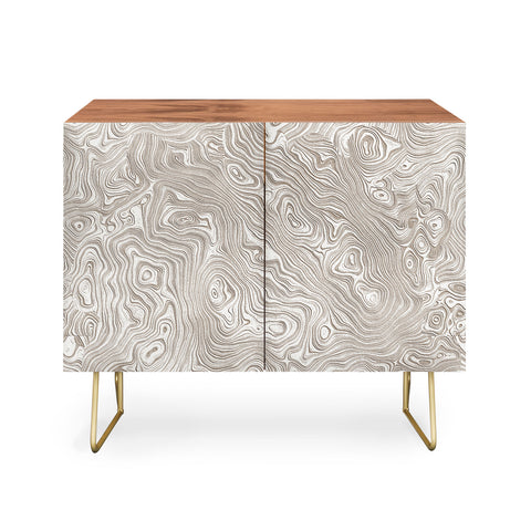 Patricia Ivory Cream Silk Moire Credenza