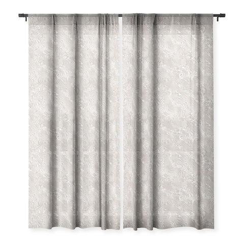 Patricia Ivory Cream Silk Moire Sheer Window Curtain