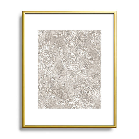 Patricia Ivory Cream Silk Moire Metal Framed Art Print
