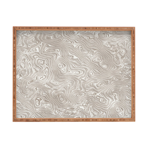 Patricia Ivory Cream Silk Moire Rectangular Tray