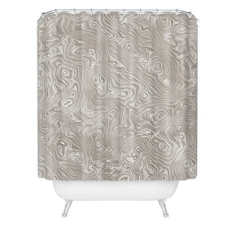 Patricia Ivory Cream Silk Moire Shower Curtain