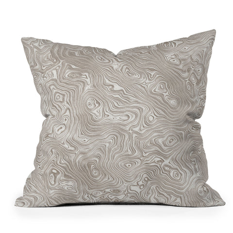 Patricia Ivory Cream Silk Moire Throw Pillow