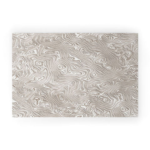 Patricia Ivory Cream Silk Moire Welcome Mat