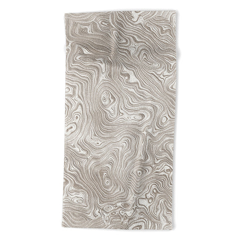 Patricia Ivory Cream Silk Moire Beach Towel