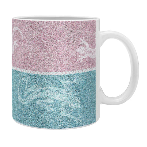 Patricia Pastel Gecko Velvet Stripes Coffee Mug