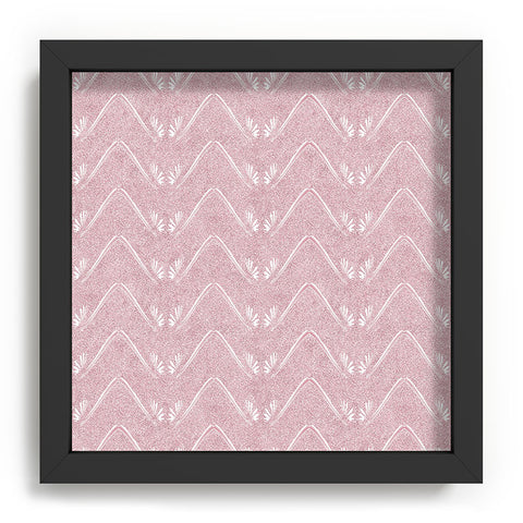 Patricia Pink Petal Velvet Chevron Recessed Framing Square
