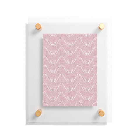 Patricia Pink Petal Velvet Chevron Floating Acrylic Print