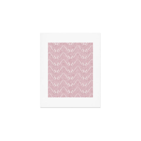 Patricia Pink Petal Velvet Chevron Art Print