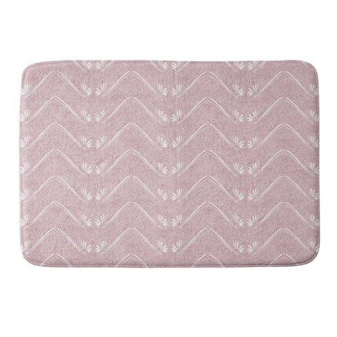 Patricia Pink Petal Velvet Chevron Memory Foam Bath Mat