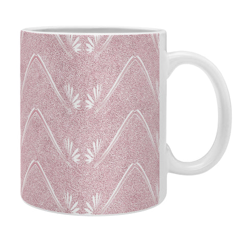 Patricia Pink Petal Velvet Chevron Coffee Mug