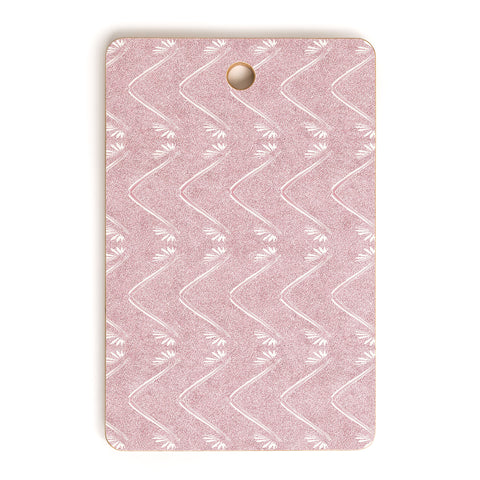 Patricia Pink Petal Velvet Chevron Cutting Board Rectangle