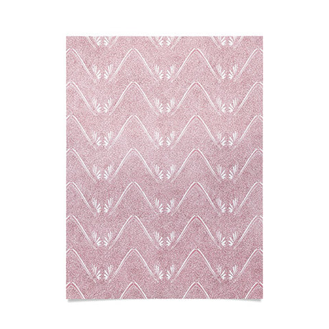 Patricia Pink Petal Velvet Chevron Poster