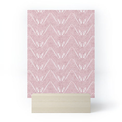 Patricia Pink Petal Velvet Chevron Mini Art Print