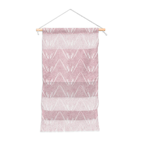 Patricia Pink Petal Velvet Chevron Wall Hanging Portrait