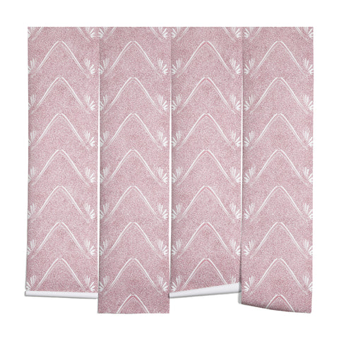 Patricia Pink Petal Velvet Chevron Wall Mural