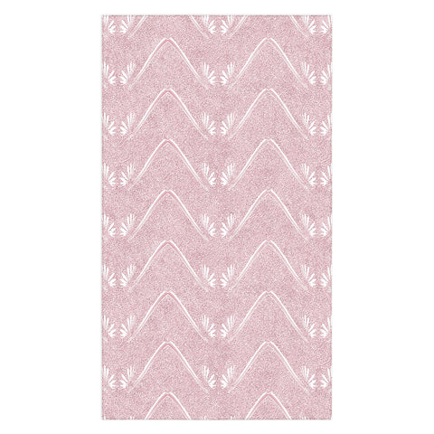 Patricia Pink Petal Velvet Chevron Tablecloth