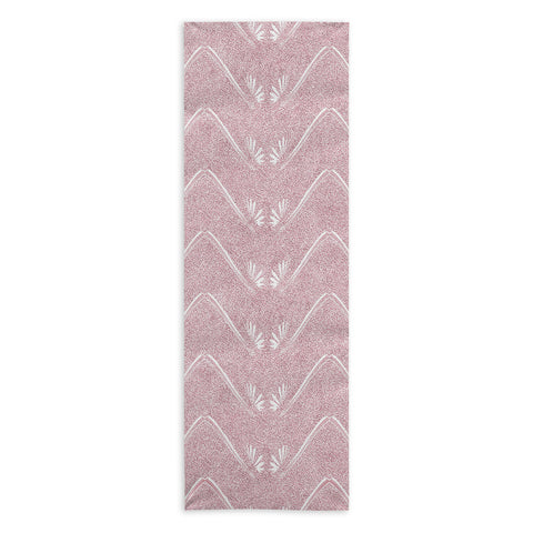Patricia Pink Petal Velvet Chevron Yoga Towel