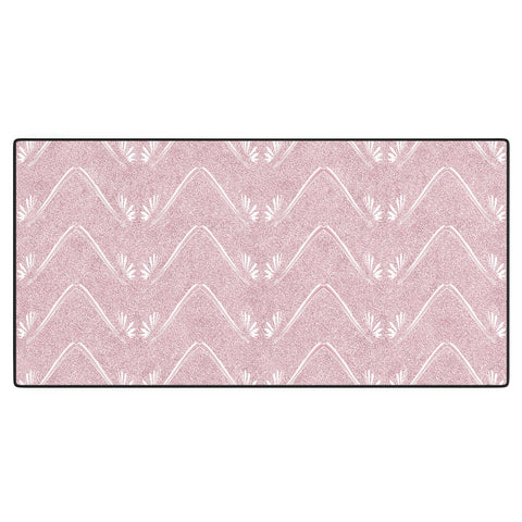 Patricia Pink Petal Velvet Chevron Desk Mat