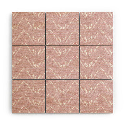 Patricia Pink Petal Velvet Chevron Wood Wall Mural