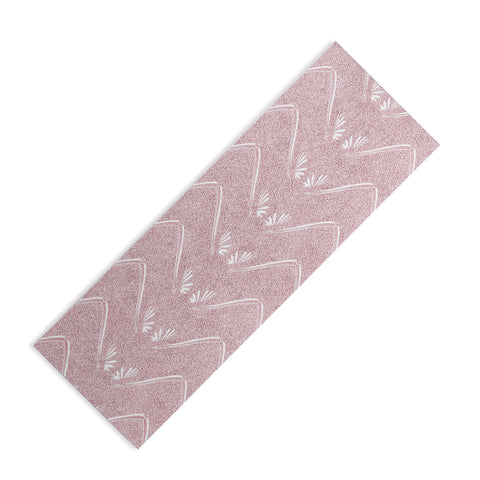 Patricia Pink Petal Velvet Chevron Yoga Mat