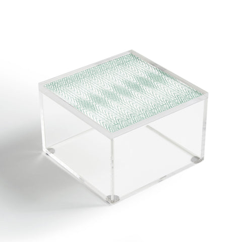 Patricia Velvet Abstract Snakeskin Mint Acrylic Box