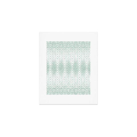 Patricia Velvet Abstract Snakeskin Mint Art Print
