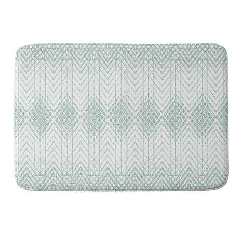 Patricia Velvet Abstract Snakeskin Mint Memory Foam Bath Mat