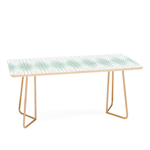 Patricia Velvet Abstract Snakeskin Mint Coffee Table