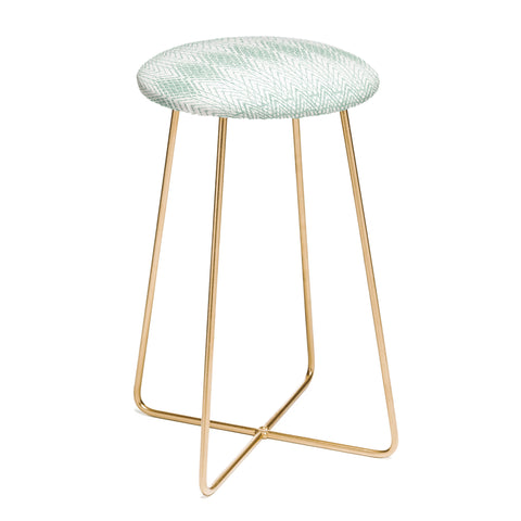 Patricia Velvet Abstract Snakeskin Mint Counter Stool