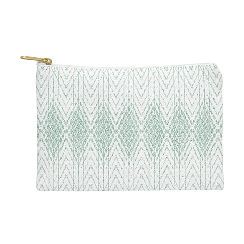 Patricia Velvet Abstract Snakeskin Mint Pouch