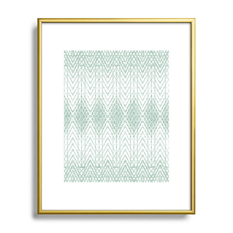 Patricia Velvet Abstract Snakeskin Mint Metal Framed Art Print