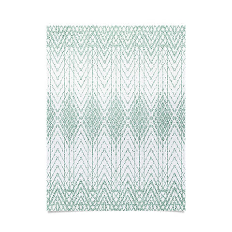 Patricia Velvet Abstract Snakeskin Mint Poster