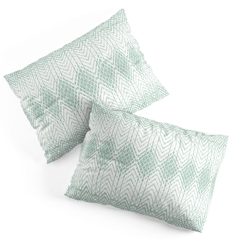 Patricia Velvet Abstract Snakeskin Mint Pillow Shams