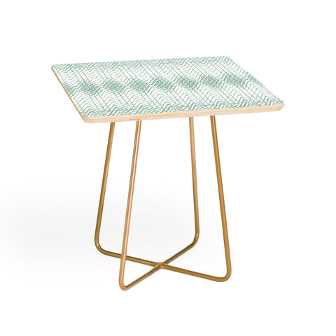 Patricia Velvet Abstract Snakeskin Mint Side Table