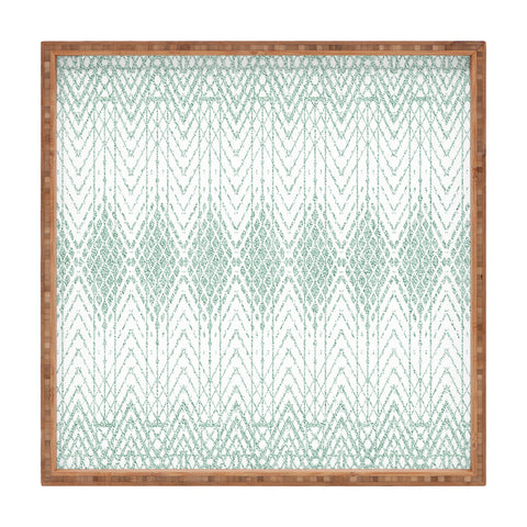 Patricia Velvet Abstract Snakeskin Mint Square Tray