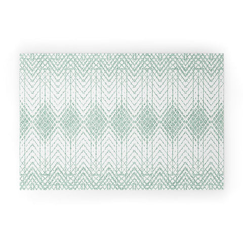 Patricia Velvet Abstract Snakeskin Mint Welcome Mat