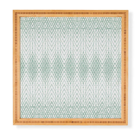 Patricia Velvet Abstract Snakeskin Mint Framed Wall Art