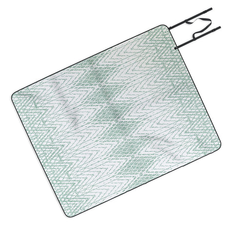 Patricia Velvet Abstract Snakeskin Mint Picnic Blanket