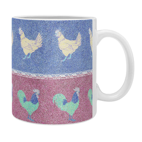 Patricia Velvet Chicken Rooster Stripe Coffee Mug