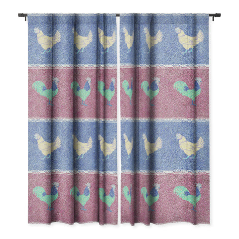 Patricia Velvet Chicken Rooster Stripe Blackout Non Repeat