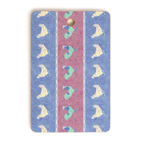 Patricia Velvet Chicken Rooster Stripe Cutting Board Rectangle