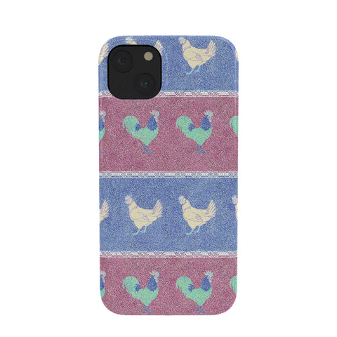 Patricia Velvet Chicken Rooster Stripe Phone Case