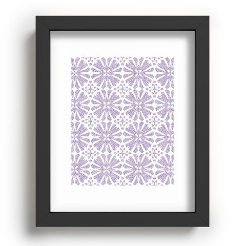 Patricia Velvet Circle Mandala Lilac Recessed Framing Rectangle