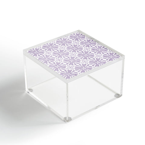 Patricia Velvet Circle Mandala Lilac Acrylic Box