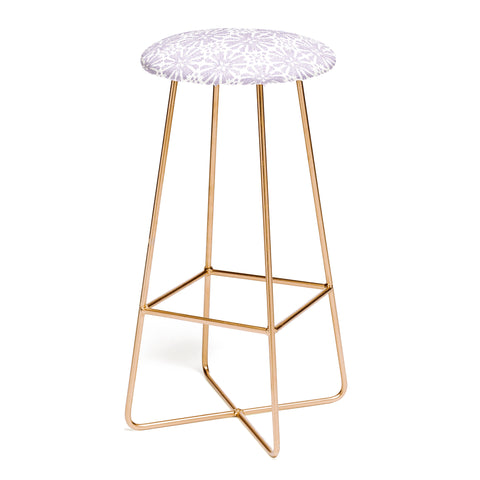 Patricia Velvet Circle Mandala Lilac Bar Stool