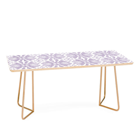 Patricia Velvet Circle Mandala Lilac Coffee Table