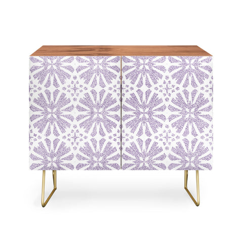 Patricia Velvet Circle Mandala Lilac Credenza